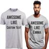 Ann Arbor T-shirt Co. Customized Awesome Like My Daughter | Funny Tee Shirt, Sarcastic Saying Humor Dad Joke T-Shirt for Father Grandpa Daddy-(Grey,L) view 3