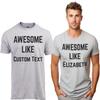 Ann Arbor T-shirt Co. Customized Awesome Like My Daughter | Funny Tee Shirt, Sarcastic Saying Humor Dad Joke T-Shirt for Father Grandpa Daddy-(Grey,L) view 4
