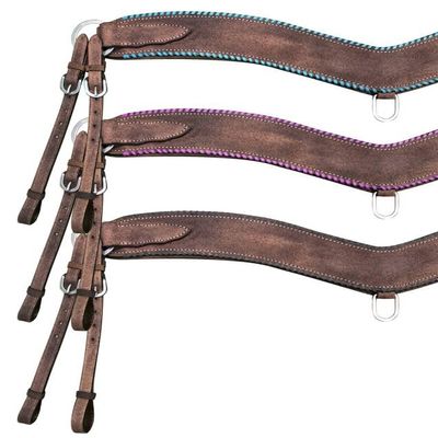 Showman Rough-Out Leather Tripping Collar w/Rawhide Wrapped Edges