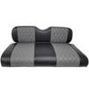 Huskey Parts Company 2PCS Charcoal Gray Golf Cart Seat Covers Diamond Stitching Compatible with Yamaha 2007-2016, Drive 2 2017+, Marine Grade Vinyl, Custom Fit, Staple On view 1