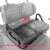 Huskey Parts Company 2PCS Charcoal Gray Golf Cart Seat Covers Diamond Stitching Compatible with Yamaha 2007-2016, Drive 2 2017+, Marine Grade Vinyl, Custom Fit, Staple On view 4