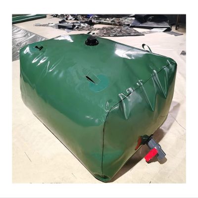 PHLEPS Collapsible Water Container, High Capacity Water Storage Bag, Pressure-Resistant Water Tank for Garden Farm Agricultural Drought Resistance, Customizable (Color : Green, Size : 350L/1x0.7x0.5