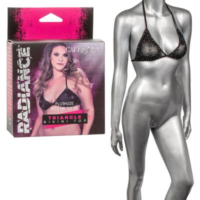 CalExotics Radiance Plus Size Triangle Bikini Top Black
