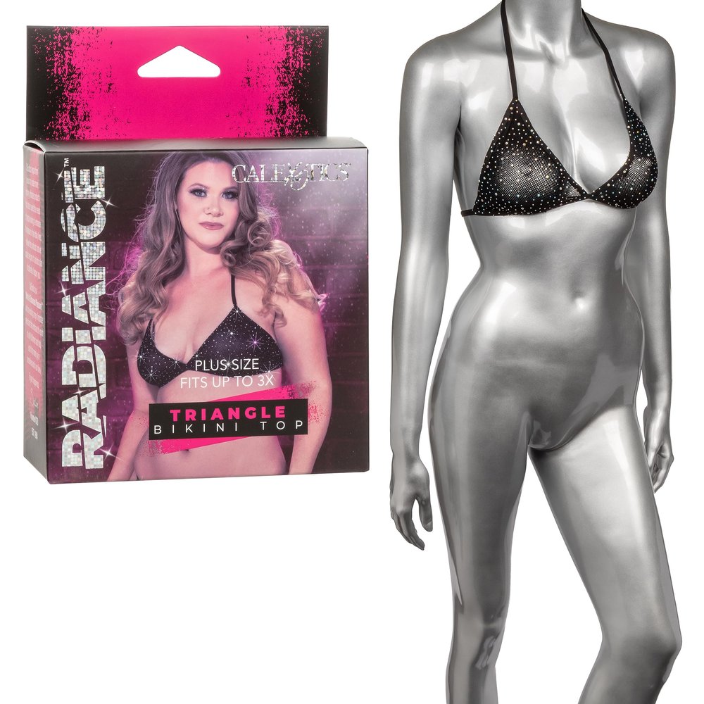 CalExotics Radiance Plus Size Triangle Bikini Top Black
