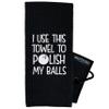 Wolf Golf Towels Bowling Accessories | I Use This Towel to Polish My Balls | Funny Bowling Towel | Bowling Gift view 1