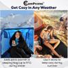 CAMPCONE Silky Sleeping Bag Liner Cold/Warm WeatherXL Travel Sheets for Hotel 85"52" Lightweight sleep sack with Zipper & Pillow Pocket-100% Polyester Adult Sleep Sack - Hotel Sleeping Bag. (Black) view 4
