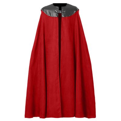 COSDREAMER Men Costume Cloak Witch Cloak Renaissance Medieval Cape (A red, XX-Large)