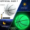 Jenaai 3 Pcs Operation Glow in The Dark Basketball Set, Includes Size 7 Glowing Basketball Nightlight Net with Pump for Hoop Luminous Outdoor Sports Fun Gift for Adults Sports Prize view 3