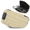 CASEMATIX Locking Pistol Case Fits Small to Large 9mm Pistols, Extra Clips and Attachments- Portable EVA Gun Rug Handgun Case with Foam, Snap In Zippers, Water Resistant, Shoulder Strap- Desert Tan view 1