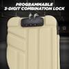 CASEMATIX Locking Pistol Case Fits Small to Large 9mm Pistols, Extra Clips and Attachments- Portable EVA Gun Rug Handgun Case with Foam, Snap In Zippers, Water Resistant, Shoulder Strap- Desert Tan view 4