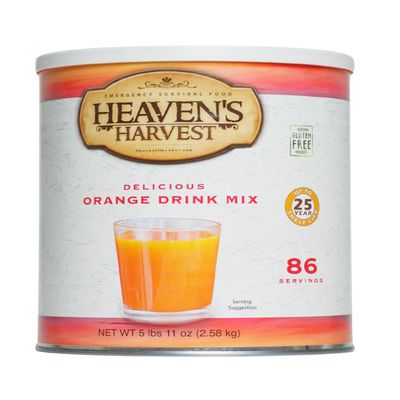 Heaven's Harvest Freeze-Dried Emergency Survival #10 Can (Orange Drink)