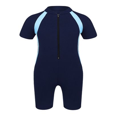 Alvivi Kids Girls Boys One Piece Zipper Rash Guard Swimsuit Anti-UV Tankini Sun Protection Wetsuit Bathing Suit Navy Blue 8 Years