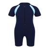 Alvivi Kids Girls Boys One Piece Zipper Rash Guard Swimsuit Anti-UV Tankini Sun Protection Wetsuit Bathing Suit Navy Blue 8 Years view 1
