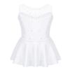 Alvivi Kids Girls Rhinestone Dance Dresses Sleeveless Ballet Figure Ice Skating Outfit Gym Skirted Leotard White 8 Years view 1