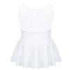 Alvivi Kids Girls Rhinestone Dance Dresses Sleeveless Ballet Figure Ice Skating Outfit Gym Skirted Leotard White 8 Years view 2