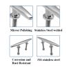 LJFMDLN Flat Top Cleat 316 Stainless Steel Boat Deck Cleat Heavy Duty Stud Mount Boat Cleat for Marine Boat Dock, Anchor, Mooring Rope Tie (Size : 10 inch) view 2