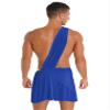 Agoky Mens Sexy Ancient Rome Theme Party Role Play Halloween Costume Carnival Ruffle Skirts Blue Large view 3