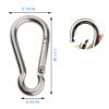 Olivia & Oliver 15 Pack Stainless Steel Carabiner1.57 inch CarabinersSpring Snap Hook Carabiner for Fitness, Boating, Camping, Hiking, pet Leash, Indoor Outdoor Equipment Gear, DIY accessorie view 2
