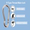 Olivia & Oliver 15 Pack Stainless Steel Carabiner1.57 inch CarabinersSpring Snap Hook Carabiner for Fitness, Boating, Camping, Hiking, pet Leash, Indoor Outdoor Equipment Gear, DIY accessorie view 3