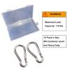 Olivia & Oliver 15 Pack Stainless Steel Carabiner1.57 inch CarabinersSpring Snap Hook Carabiner for Fitness, Boating, Camping, Hiking, pet Leash, Indoor Outdoor Equipment Gear, DIY accessorie view 4