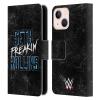 Head Case Designs Officially Licensed WWE Logotype Seth Rollins Leather Wallet Case Compatible with Apple iPhone 13 Mini view 1