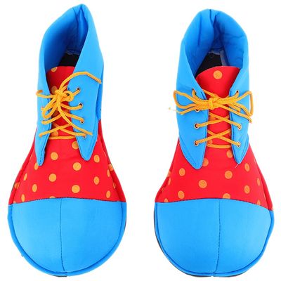 LUOZZY Clown Shoes Large Blue & Red Clown Shoes Halloween Clown Costume Shoes Performance Clown Shoes Clown Cosplay Props
