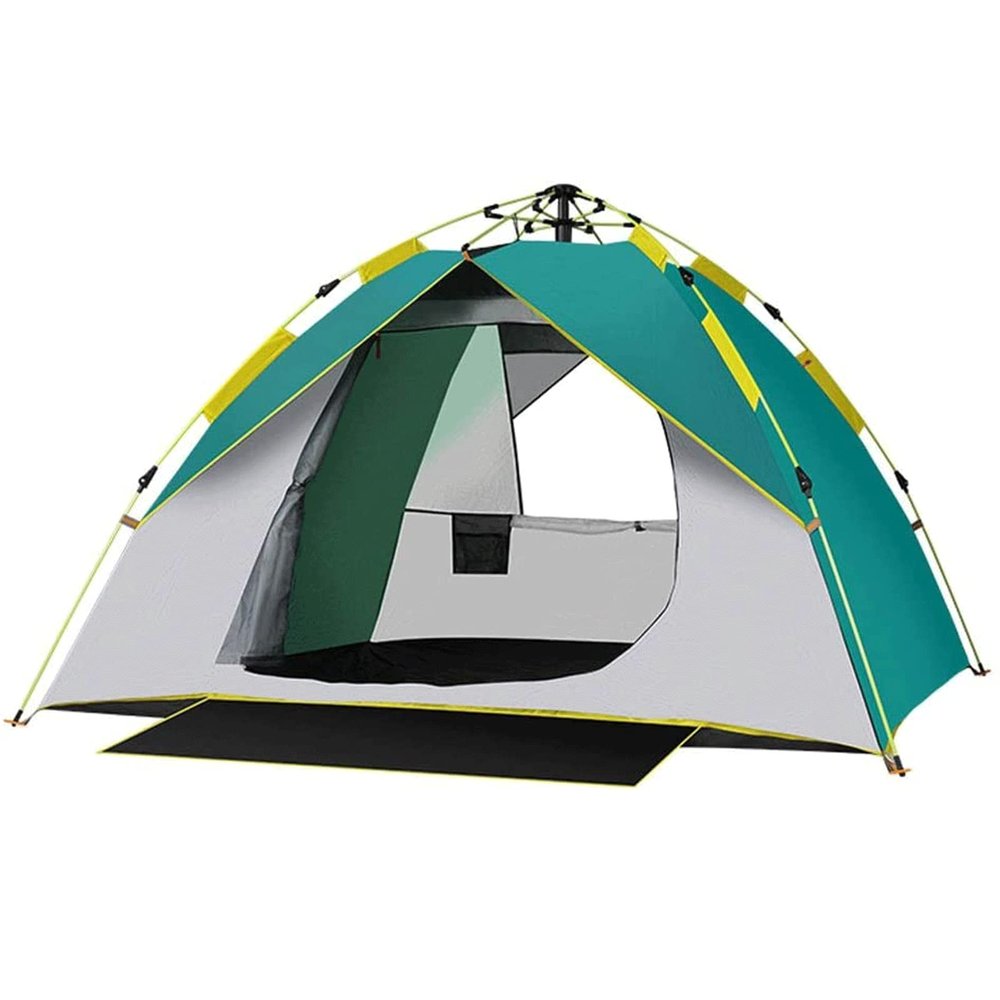 ZUMAHA Tent Automatic TentDual Layer Camping Tent for 2-3 PersonDouble Doors StructureRapid Circulation Ventilation Beach Tent Portable