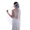 Aularso 118'' Cathedral Wedding Veil Pearl Bridal Veils Long Veils with Comb 2Tier Short Veil for Brides (White-40 * 47in(fingertip)) view 2