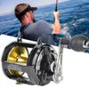 Leapiture TR12000 Saltwater Fishing Reel, Black, Ambidextrous, 8 Stainless Steel Bearings, Trolling, Casting view 3