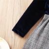 Toddler Girl Long Sleeve Solid Color Mesh Print Baby Dress Bow for 3 to 24 Months White Dress Girls (Blue, 6-9 Months) view 4