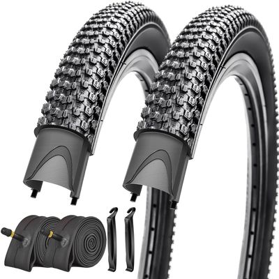 2 Pack Bike Tires 18"x2.125" Tires ad Inner Tubes AV 32mm Schrader Valves for Mountain Trail Road Park Bicycle (18x2.125-2 Tires 2 Tubes 2 Levers)
