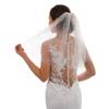 Aularso 118'' Cathedral Wedding Veil Pearl Bridal Veils Long Veil with Comb 2Tier Short Veils for Brides (Ivory-20 * 40in(shoulder)) view 2
