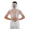 Aularso 118'' Cathedral Wedding Veil Pearl Bridal Veils Long Veil with Comb 2Tier Short Veils for Brides (Ivory-20 * 40in(shoulder)) view 4