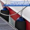 Woanger 4 Packs Boat Fender Cover 10" x 26" Fleece Marine Bumper Covers for Center Rope Tube Style Fenders (Boat Fender Not Included) (Black) view 4