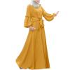 2024 Women Islamic Abaya Robe Ladies Muslim Dresses Loose Long Sleeve Prayer Clothes Solid National Evening Gowns view 1