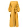 2024 Women Islamic Abaya Robe Ladies Muslim Dresses Loose Long Sleeve Prayer Clothes Solid National Evening Gowns view 2