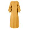 2024 Women Islamic Abaya Robe Ladies Muslim Dresses Loose Long Sleeve Prayer Clothes Solid National Evening Gowns view 3
