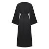 2024 Women Islamic Abaya Robe Ladies Muslim Dresses Loose Long Sleeve Prayer Clothes Solid National Evening Gowns view 4