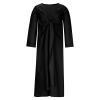 2024 Women Islamic Abaya Robe Ladies Muslim Dresses Loose Long Sleeve Prayer Clothes Solid National Evening Gowns view 2