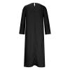 2024 Women Islamic Abaya Robe Ladies Muslim Dresses Loose Long Sleeve Prayer Clothes Solid National Evening Gowns view 3