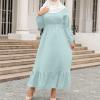 2024 Women Islamic Abaya Robe Ladies Muslim Dresses Loose Long Sleeve Prayer Clothes Solid National Evening Gowns view 2