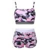 Alvivi Kids Girls Two Piece Snowflake Dancewear Gymnastics Sports Dance Outfit Tank Top with Shorts Set Camo Pink 8-10 Years view 1