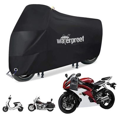 Bike Cover Waterproof Bicycle Cover Indoor Outdoor Uv-resistant Bike Storage Tent with Buckle and Lock-holes for Most Bikes, Bicycle, E-bikes Bike Storage Tent Bicycle Cover Bike Cover Waterproof Bike