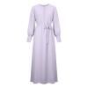 2024 Women Islamic Abaya Robe Ladies Muslim Dresses Loose Long Sleeve Prayer Clothes Solid National Evening Gowns view 4