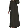 2024 Women Islamic Abaya Robe Ladies Muslim Dresses Loose Long Sleeve Prayer Clothes Solid National Evening Gowns view 4