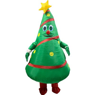 Inflatable Christmas Tree Costume, Inflatable Christmas Santa Claus Suit, Funny Blow Up Christmas Costumes Suit, Inflatable Costume For Adults Blow Up Party Decoration, Garden Christmas Party(Green)