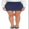 iChosy Women's Stretchy High Waist Bodycon Pencil Mini Skirt 17 inch Navy L view 1
