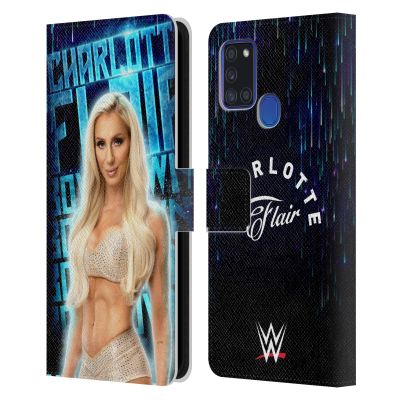 Head Case Designs Officially Licensed WWE The Queen Charlotte Flair Leather Wallet Case Compatible with Samsung Galaxy A21s (2020)