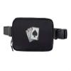 Poker Ace Belt Bag Waterproof Everywhere Bag Embroidered Unisex Waist Pack (Black) view 1