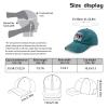 Baseball Caps Wife of a Veteran Vietnam war Baseball Caps, Vintage Hat for Women Cyan Blue view 3
